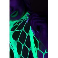 Ouch! Glow Combinaison Filet et Dos nu Vert Fluo